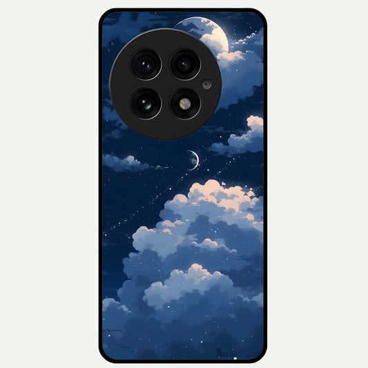  Moon Dream Haze Glass Case For OnePlus 13 back cover – full design glossy printed glass finish