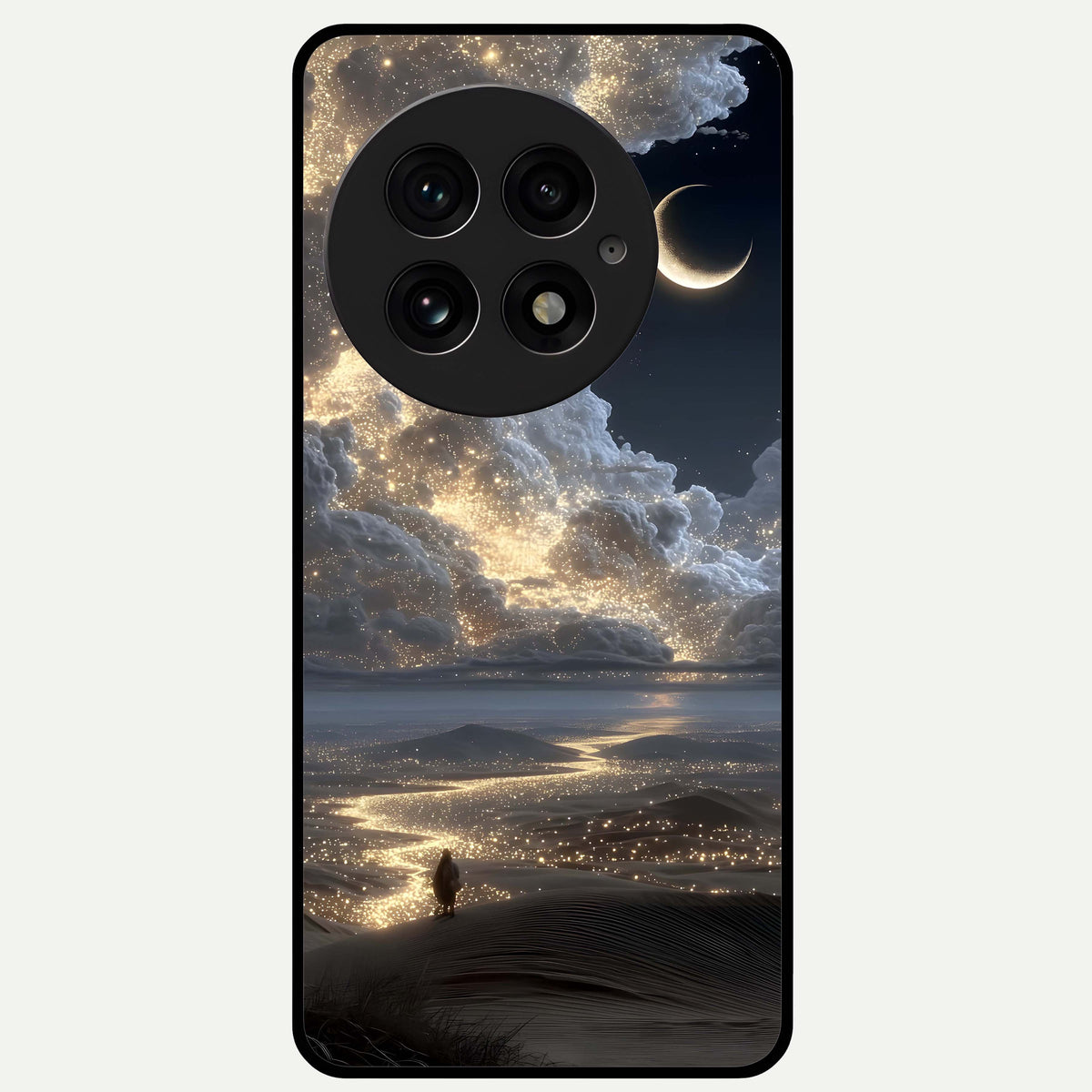  Moonlight Spark Path Glass Case For OnePlus 13 back cover – full design glossy printed glass finish