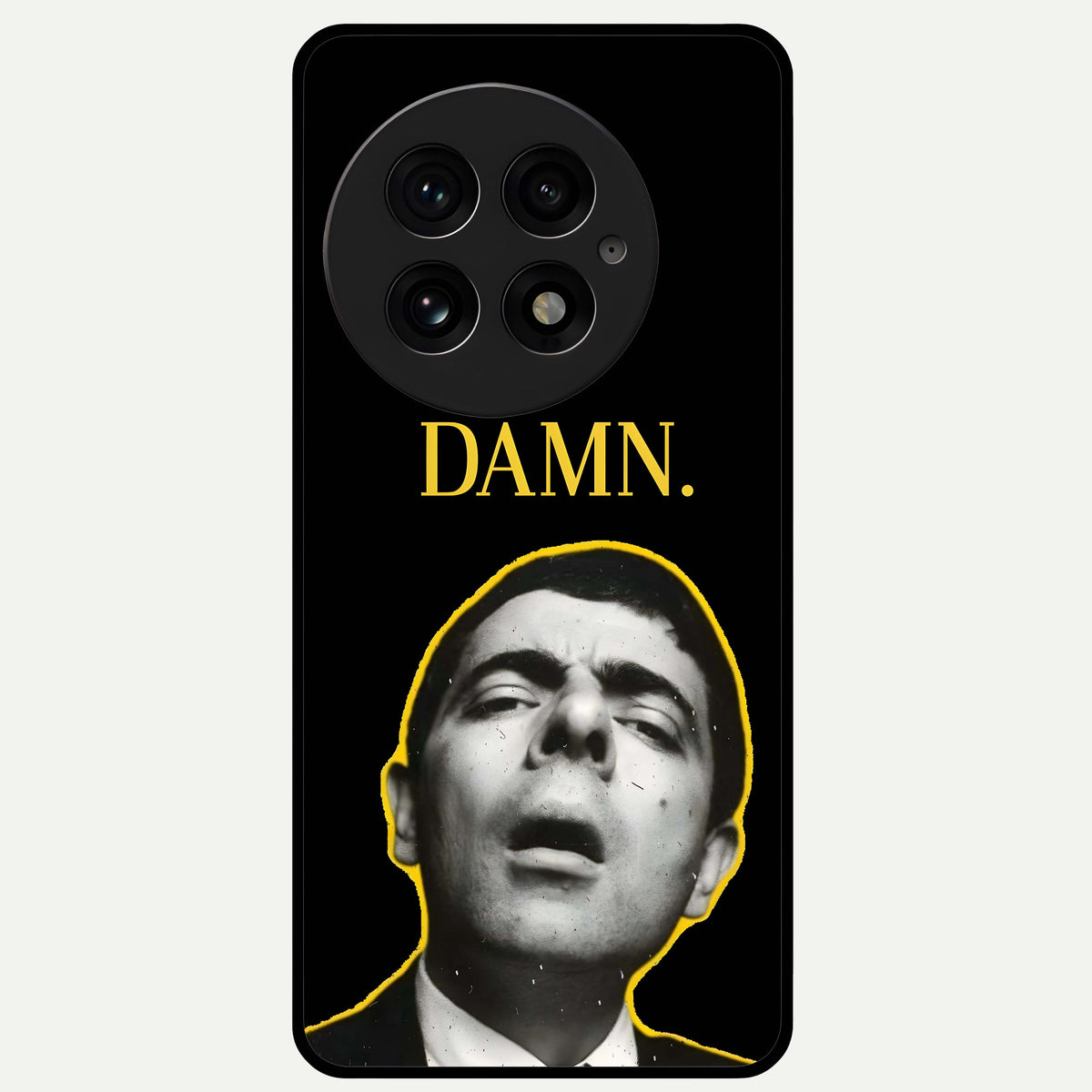  Mr Bean Damn Glass Case For OnePlus 13 back cover – full design glossy printed glass finish