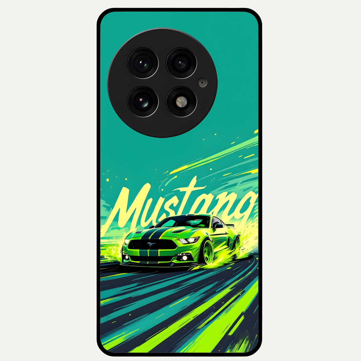  Mustang Bang Glass Case For OnePlus 13 back cover – full design glossy printed glass finish