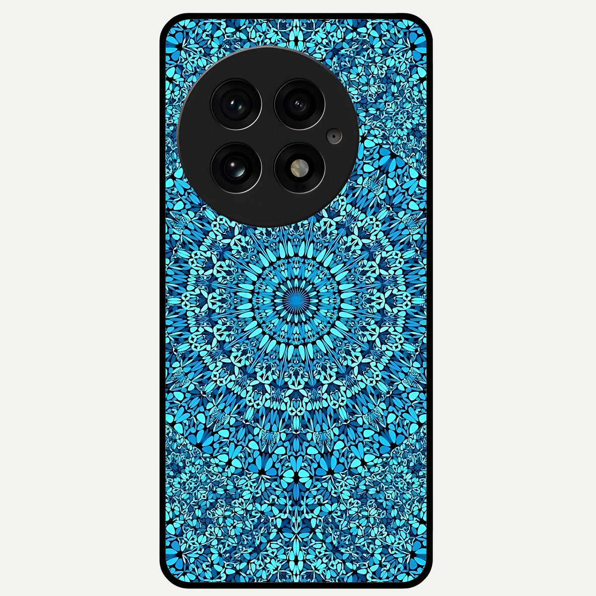  Ocean Bloom Mandala Glass Case For OnePlus 13 back cover – full design glossy printed glass finish
