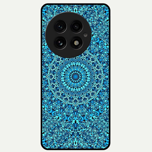  Ocean Bloom Mandala Glass Case For OnePlus 13 back cover – full design glossy printed glass finish