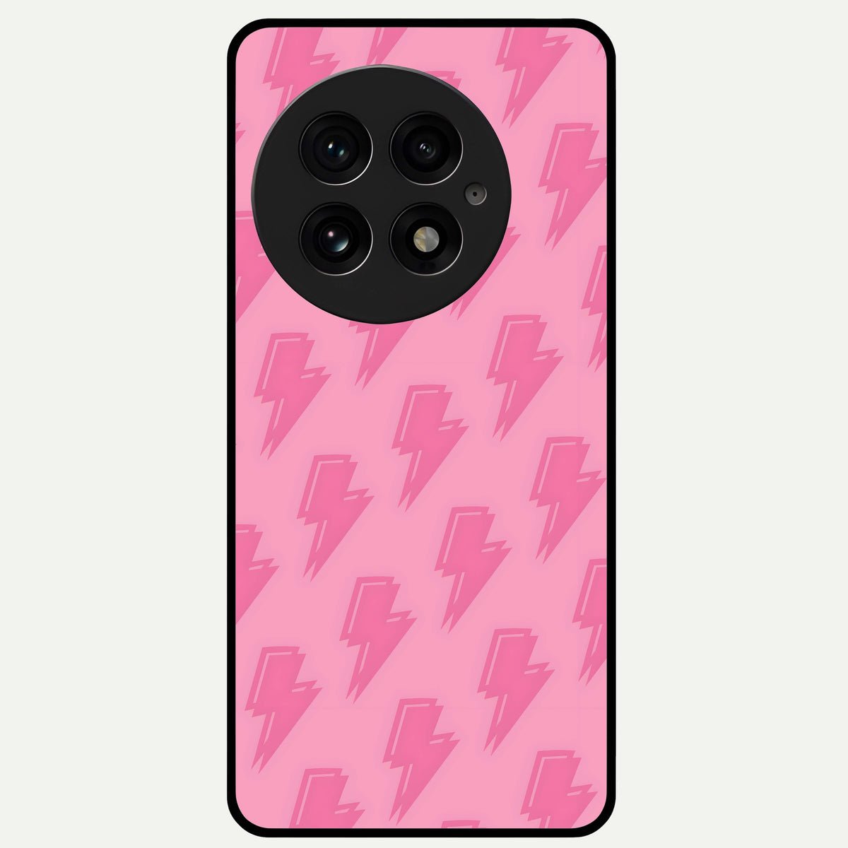  Pink Moo Magic Glass Case For OnePlus 13 back cover – full design glossy printed glass finish