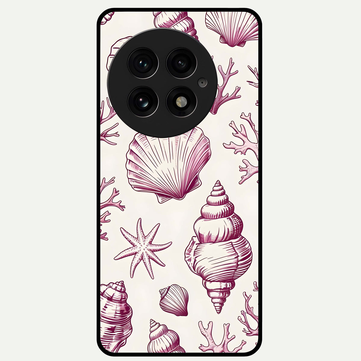  Pink Power Sparks Glass Case For OnePlus 13 back cover – full design glossy printed glass finish