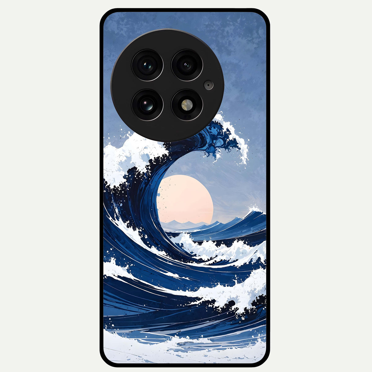  Rising Tide Power Glass Case For OnePlus 13 back cover – full design glossy printed glass finish