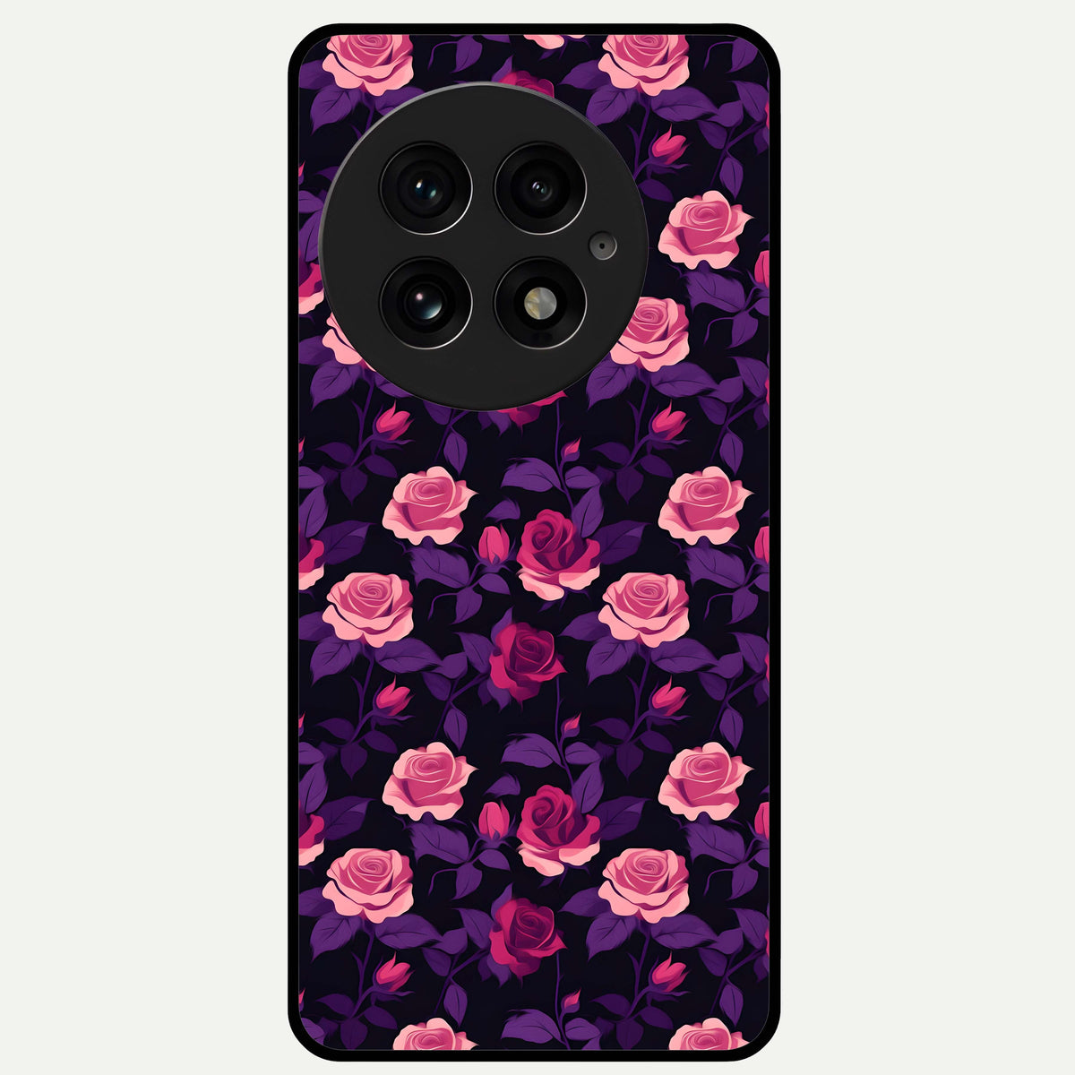  Rose Garden Twilight Glass Case For OnePlus 13 back cover – full design glossy printed glass finish