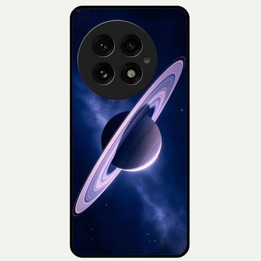  Saturn Ring Mystique Glass Case For OnePlus 13 back cover – full design glossy printed glass finish