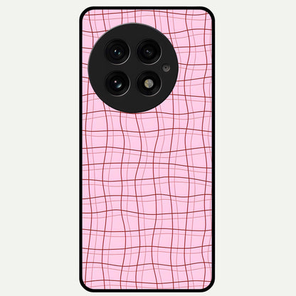  Soft Grid Bliss Glass Case For OnePlus 13 back cover – full design glossy printed glass finish