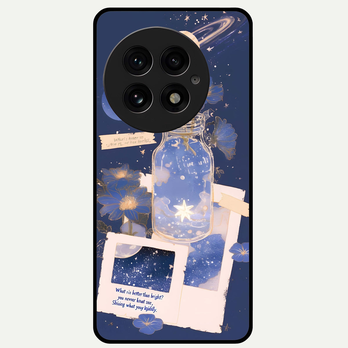  Starlit Cosmic Jar Glass Case For OnePlus 13 back cover – full design glossy printed glass finish