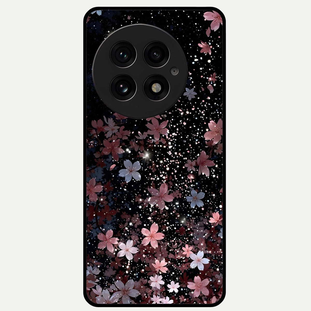  Starlit Flower Dreams Glass Case For OnePlus 13 back cover – full design glossy printed glass finish