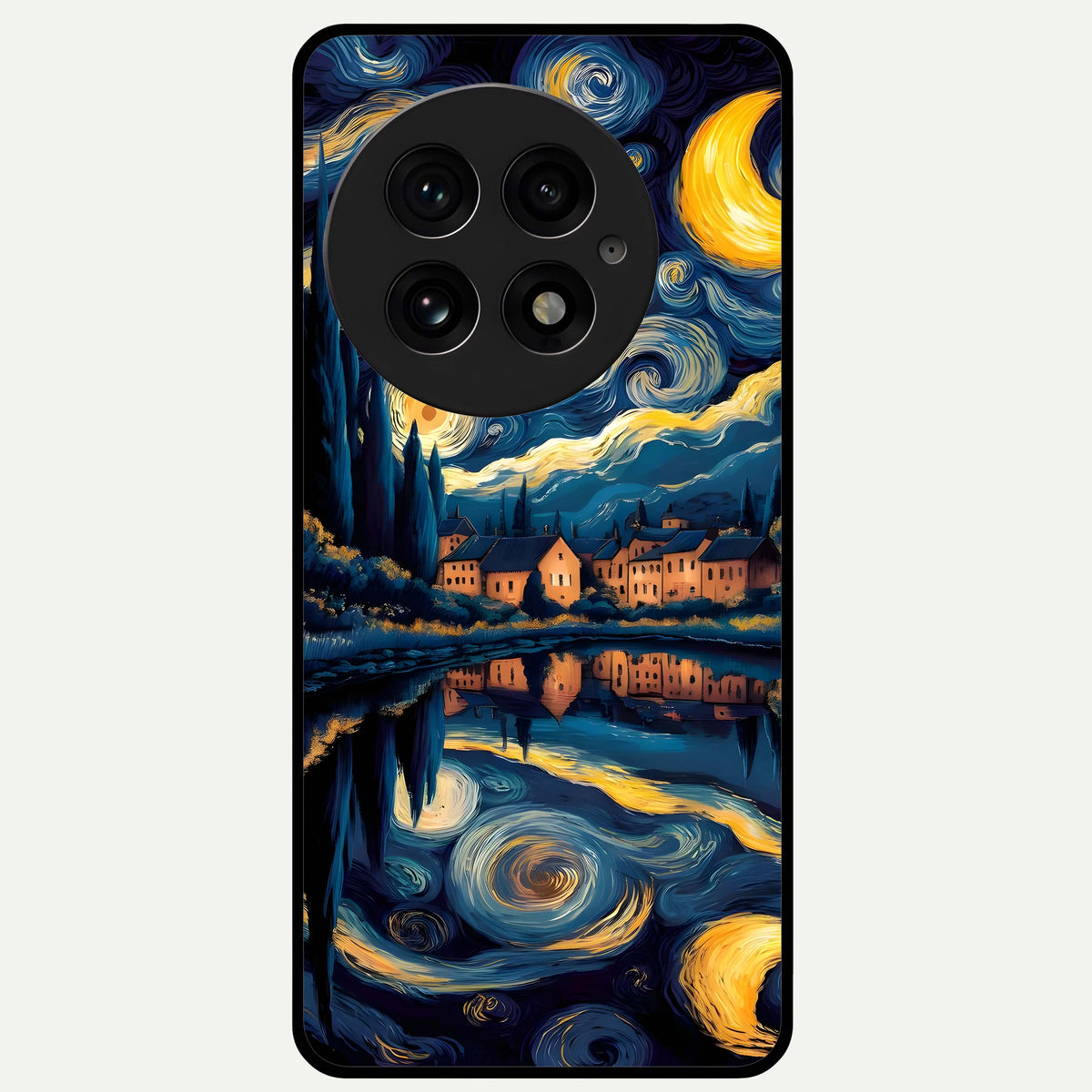  Starry Sky Serenity Glass Case For OnePlus 13 back cover – full design glossy printed glass finish