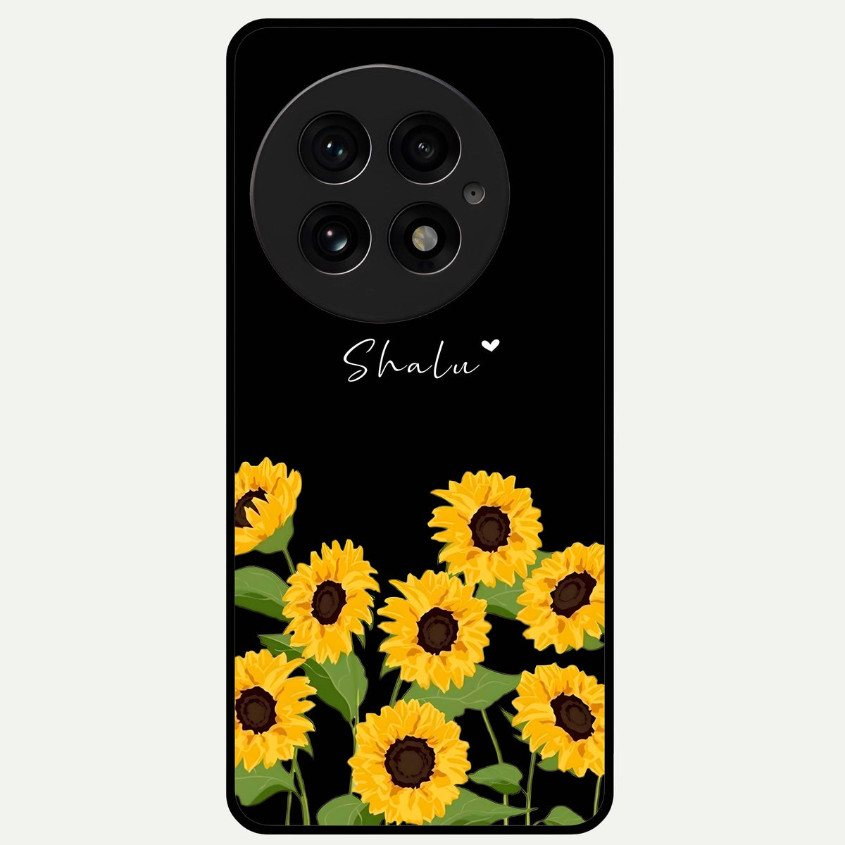  Sunflower Sky Bloom Glass Case For OnePlus 13 back cover – full design glossy printed glass finish