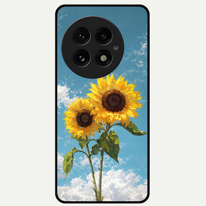  Sunlit Daisy Glow Glass Case For OnePlus 13 back cover – full design glossy printed glass finish