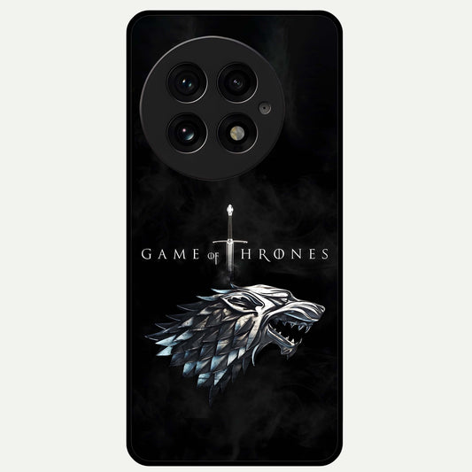  Throne Wolf Legacy Glass Case For OnePlus 13 back cover – full design glossy printed glass finish