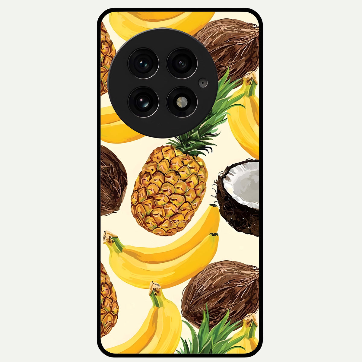  Tropical Fruit Mood Glass Case For OnePlus 13 back cover – full design glossy printed glass finish
