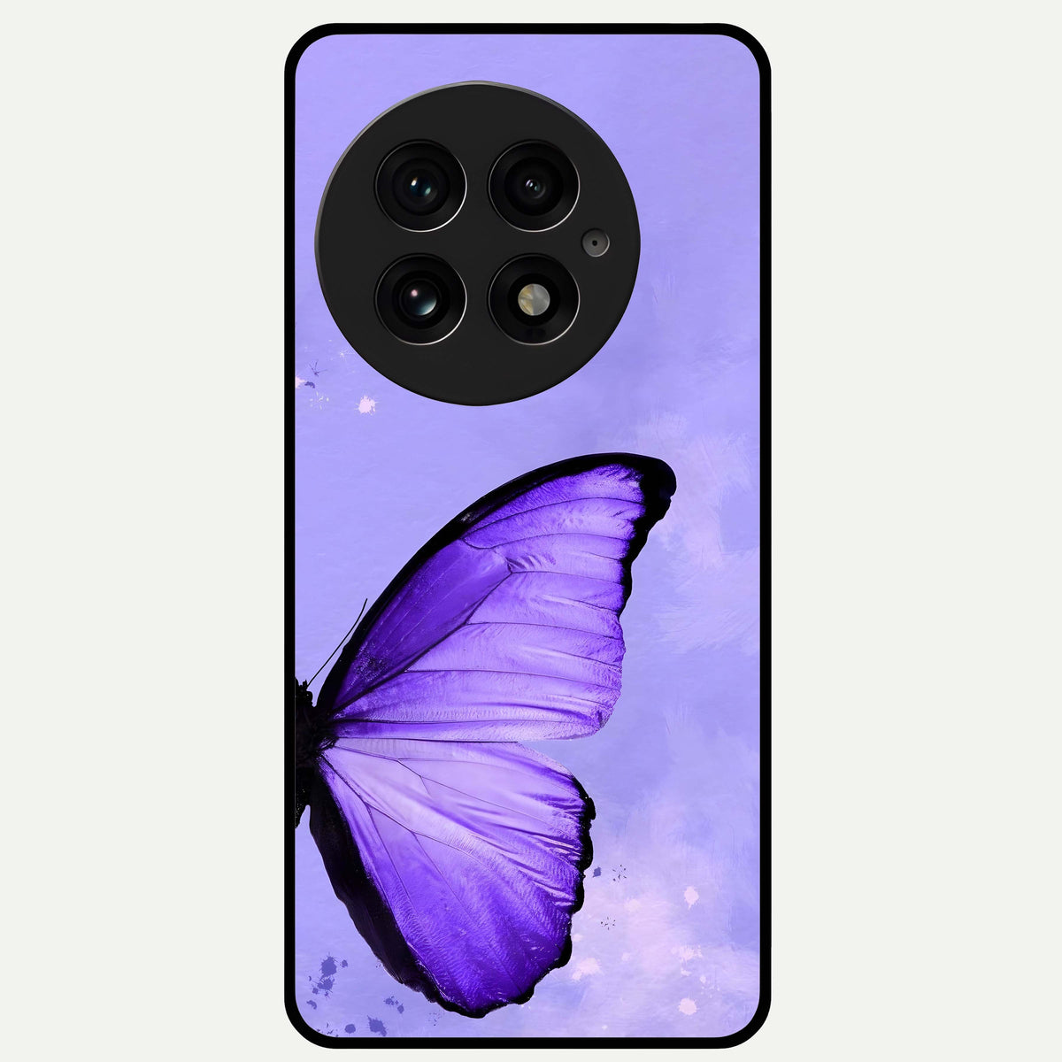  Violet Dream Wing Glass Case For OnePlus 13 back cover – full design glossy printed glass finish