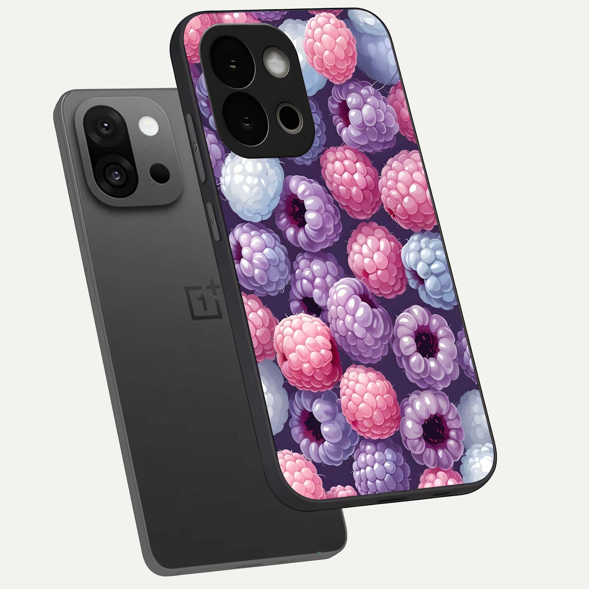  Berry Candy Pop phone case For OnePlus 13S showing premium glass back cover with detailed artwork
