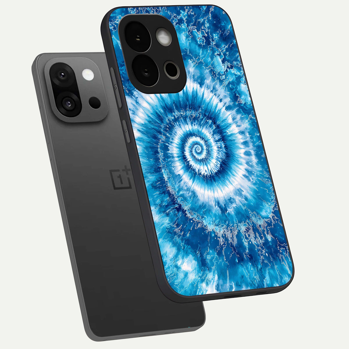  Blue Galaxy Wave phone case For OnePlus 13S showing premium glass back cover with detailed artwork