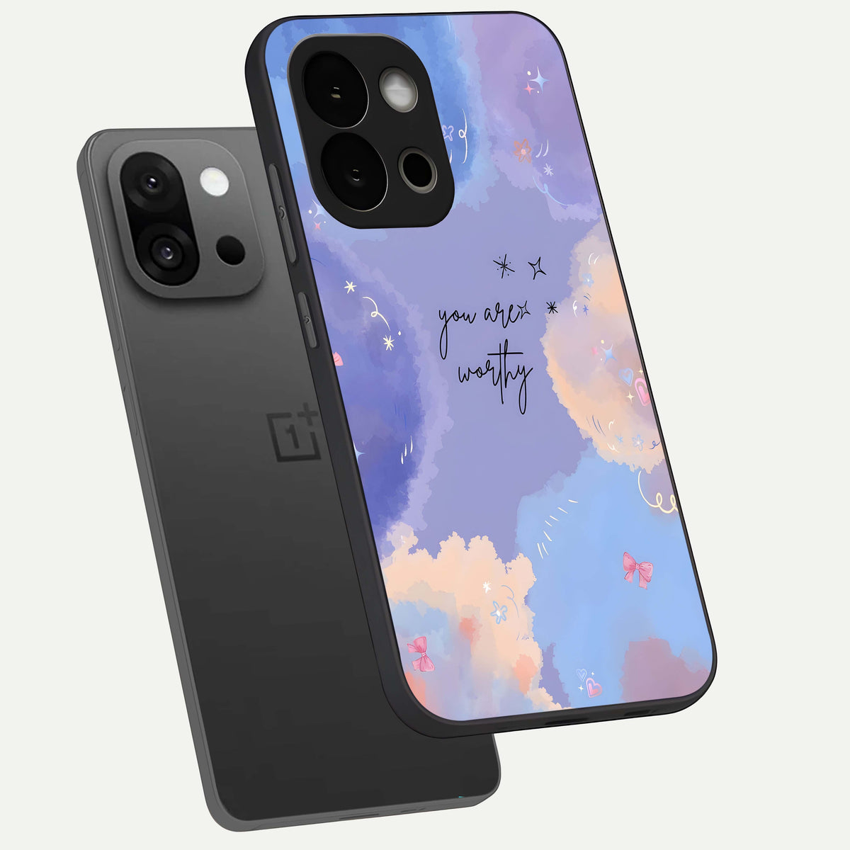  Celestial Cloud Magic phone case For OnePlus 13S showing premium glass back cover with detailed artwork