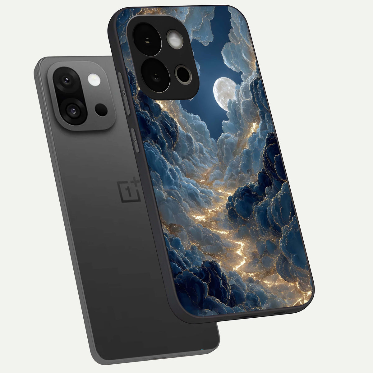  Celestial Cloud Road phone case For OnePlus 13S showing premium glass back cover with detailed artwork