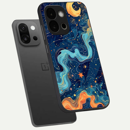  Celestial Dream Flow phone case For OnePlus 13S showing premium glass back cover with detailed artwork