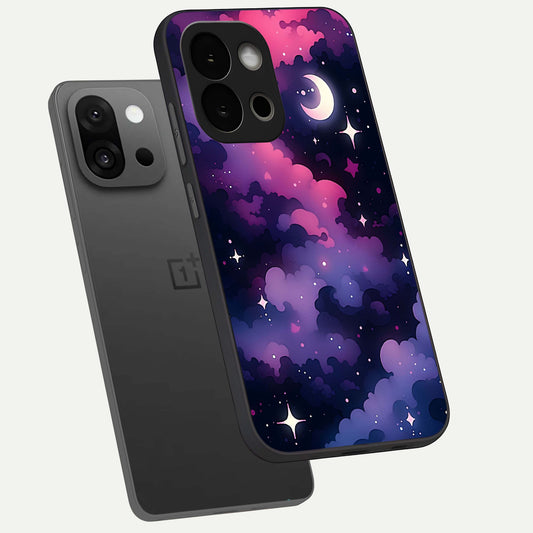  Celestial Moon Magic phone case For OnePlus 13S showing premium glass back cover with detailed artwork