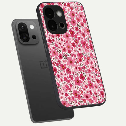 Cherry Blossom Charm phone case For OnePlus 13S showing premium glass back cover with detailed artwork