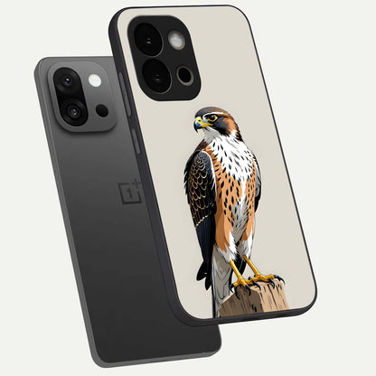  Clever Eagle phone case For OnePlus 13S showing premium glass back cover with detailed artwork