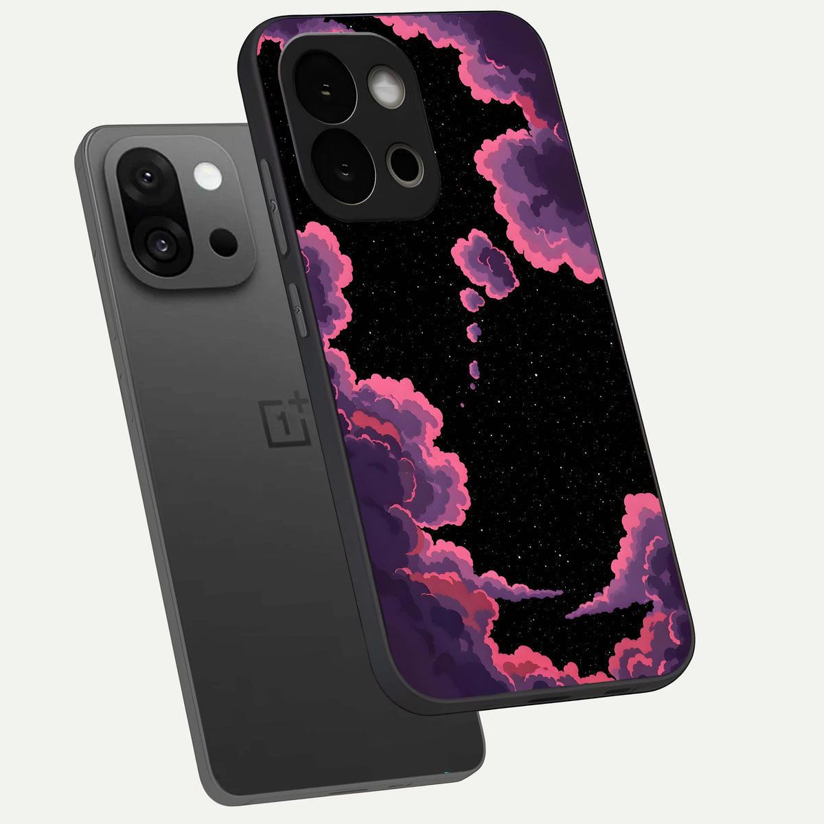  Cosmic Cloud Journey phone case For OnePlus 13S showing premium glass back cover with detailed artwork