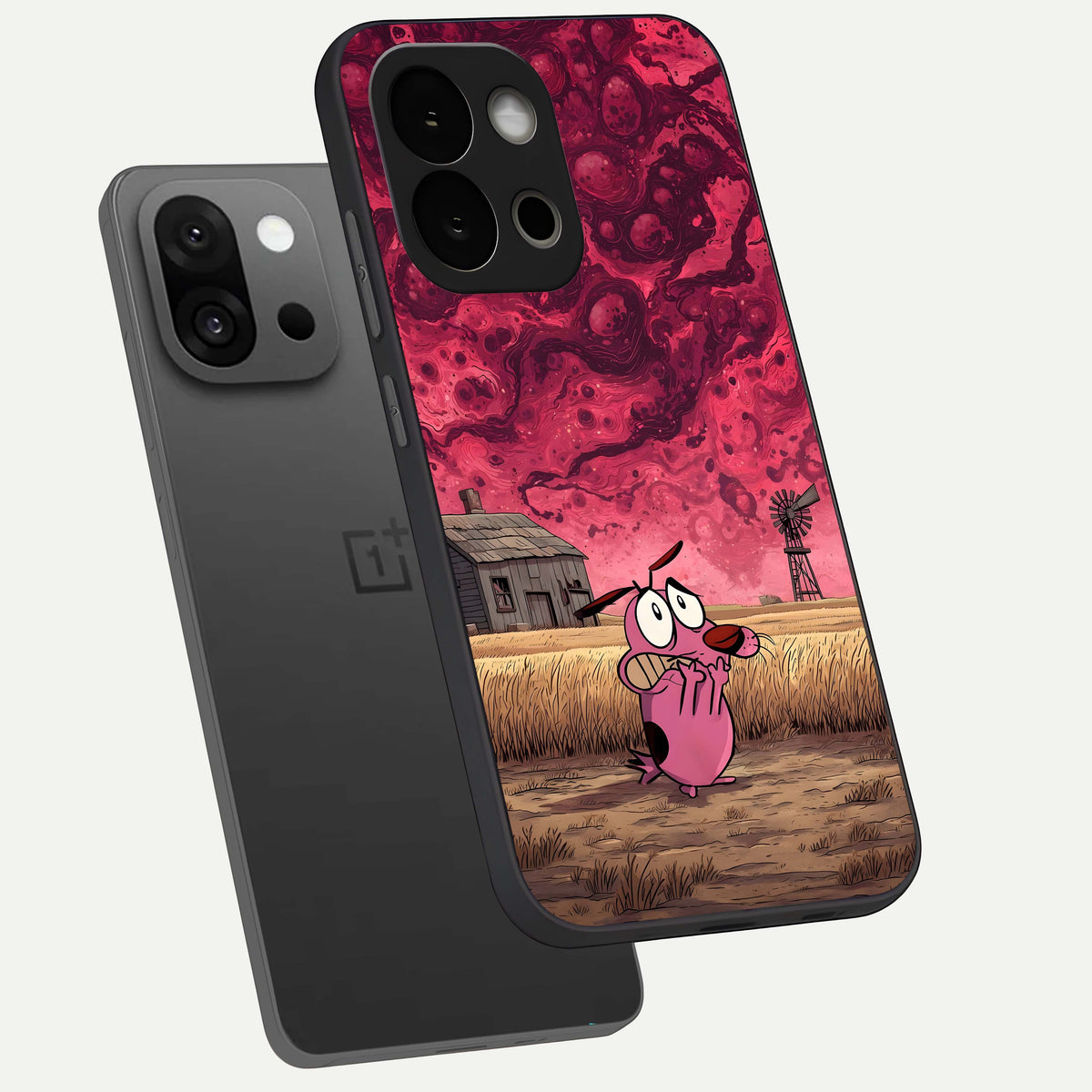  Courage Under Sky phone case For OnePlus 13S showing premium glass back cover with detailed artwork