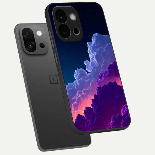  Dreamy Cloud Skies phone case For OnePlus 13S showing premium glass back cover with detailed artwork