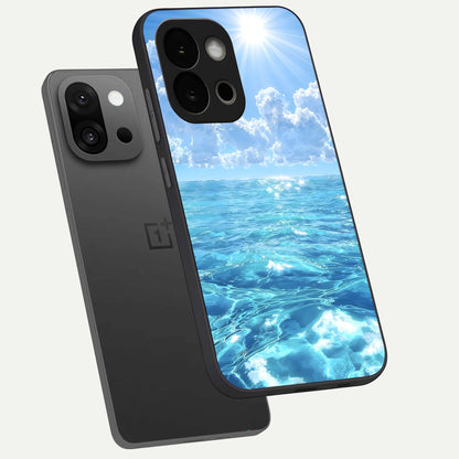  Endless Ocean Horizon phone case For OnePlus 13S showing premium glass back cover with detailed artwork