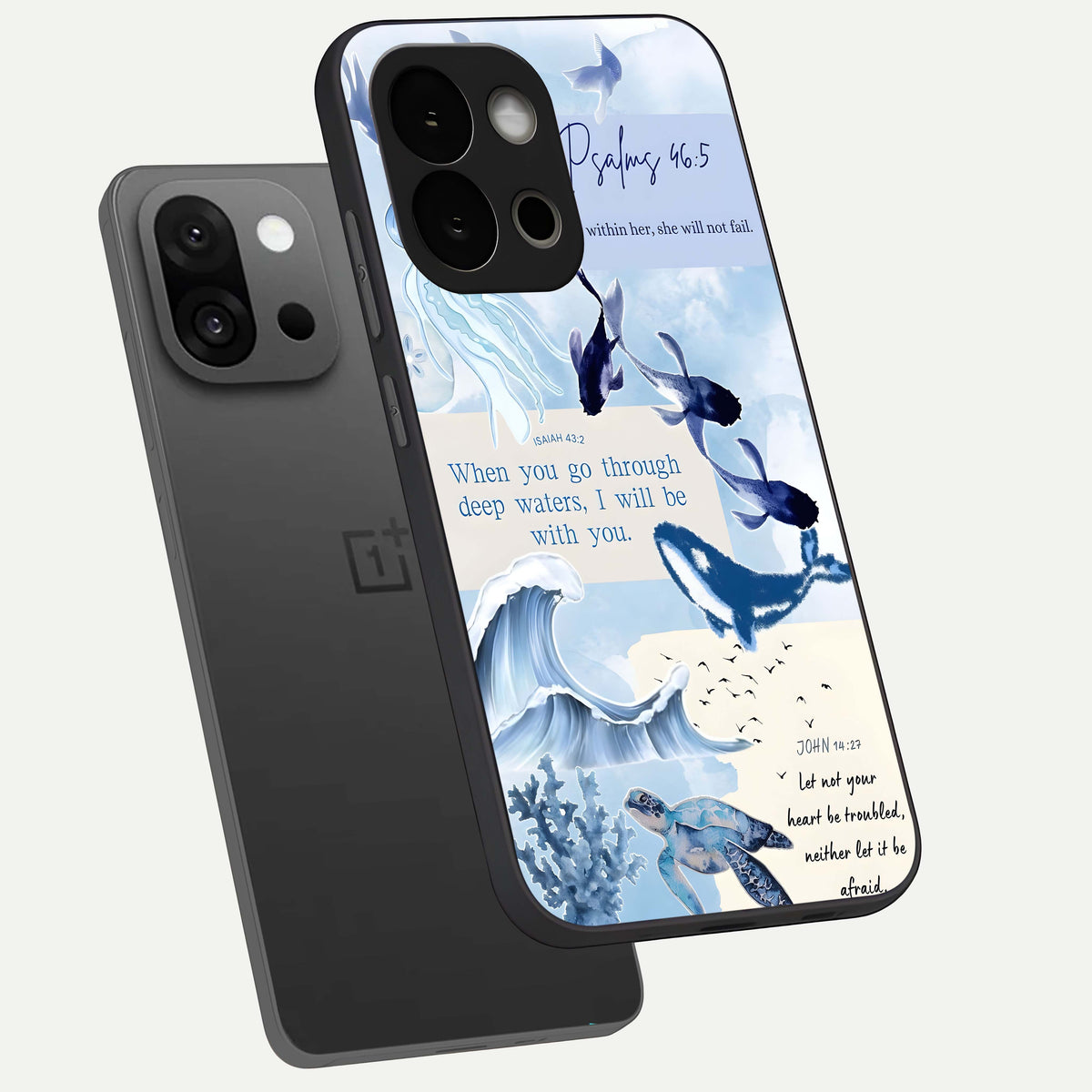 Faithful Ocean Promise phone case For OnePlus 13S showing premium glass back cover with detailed artwork