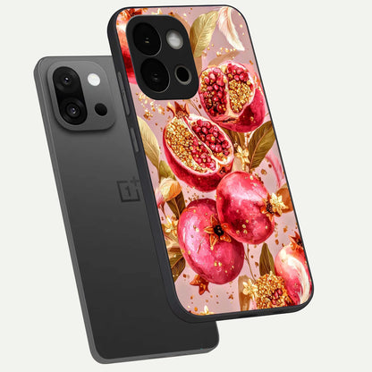  Golden Bloom Glow phone case For OnePlus 13S showing premium glass back cover with detailed artwork