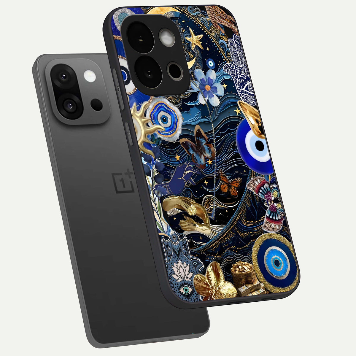  Golden Moon Magic phone case For OnePlus 13S showing premium glass back cover with detailed artwork