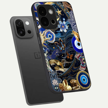  Golden Moon Magic phone case For OnePlus 13S showing premium glass back cover with detailed artwork