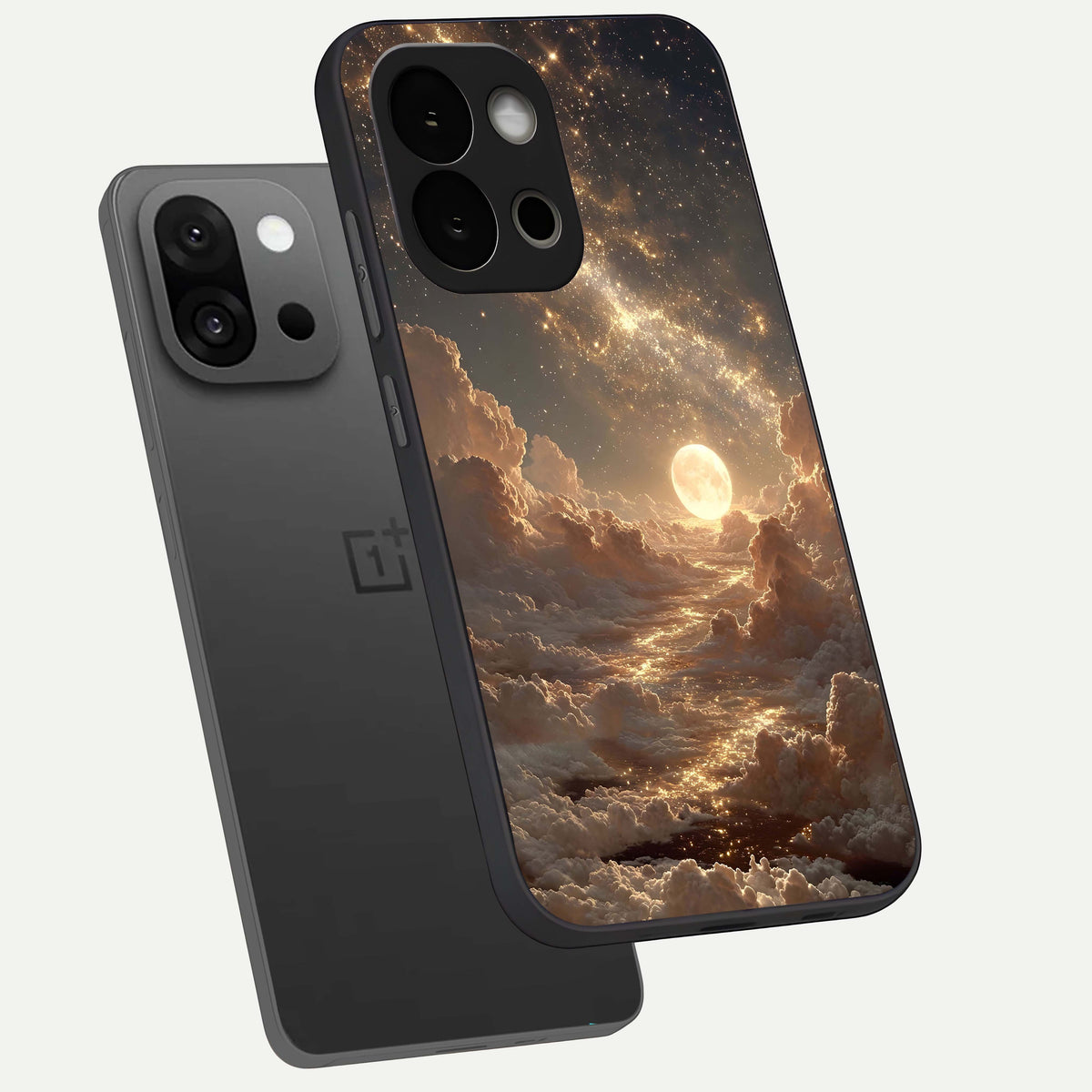  Golden Sky Dream phone case For OnePlus 13S showing premium glass back cover with detailed artwork
