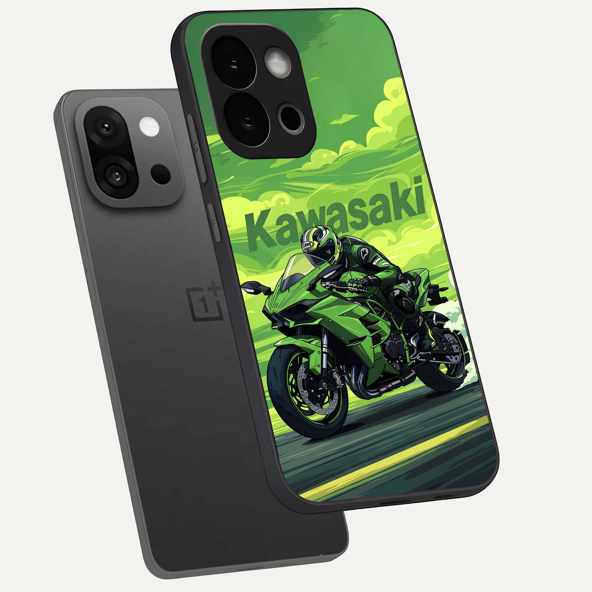  Greenery Sky phone case For OnePlus 13S showing premium glass back cover with detailed artwork