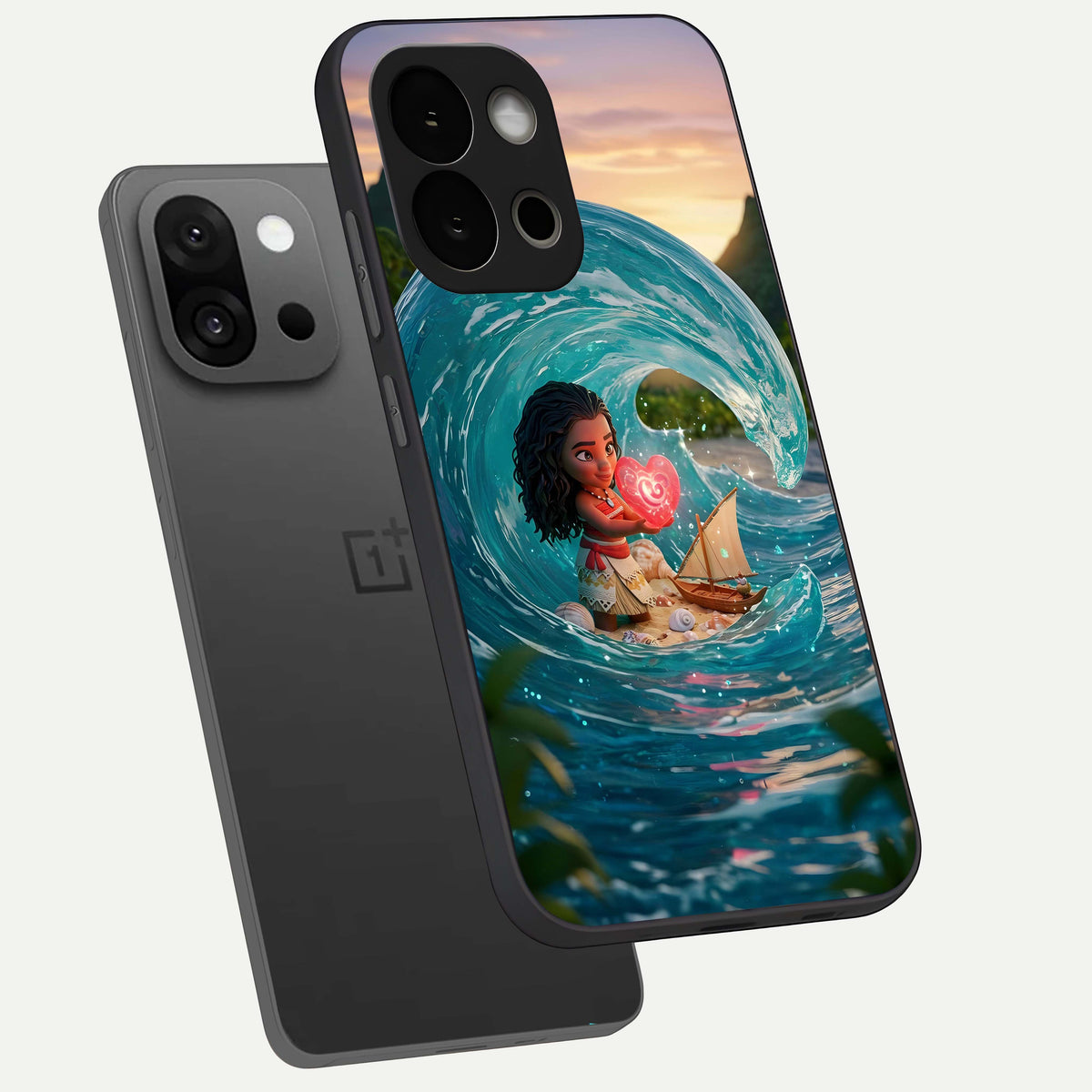  Heart of Ocean phone case For OnePlus 13S showing premium glass back cover with detailed artwork