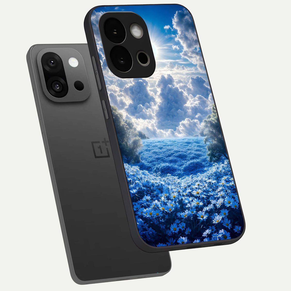  Heavenly Daisy Horizon phone case For OnePlus 13S showing premium glass back cover with detailed artwork