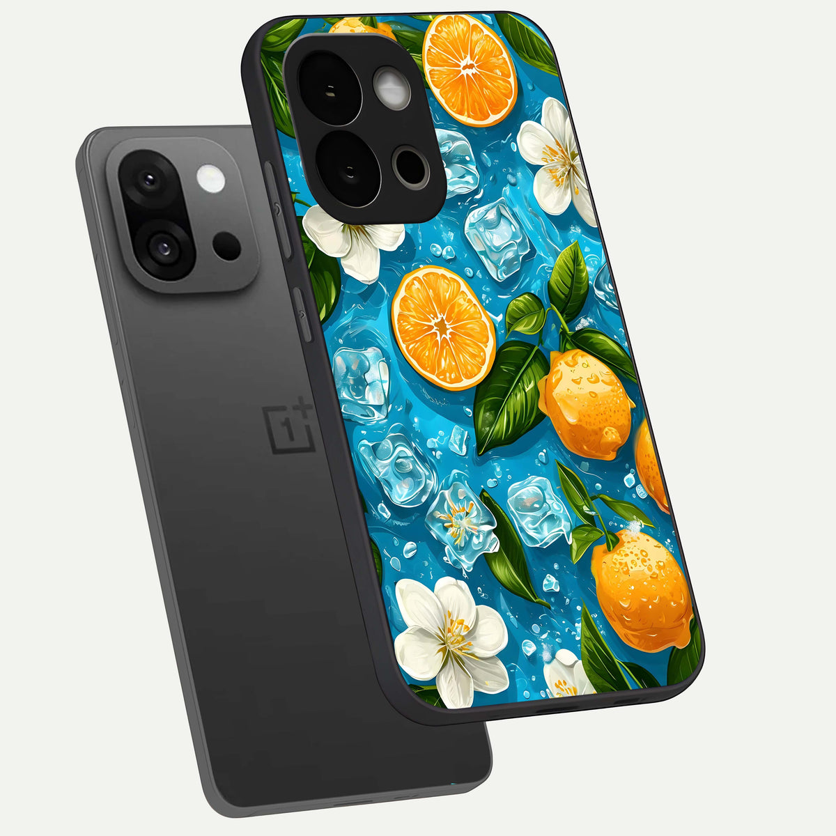  Ice Cube With Orange phone case For OnePlus 13S showing premium glass back cover with detailed artwork