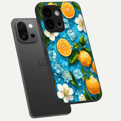  Ice Cube With Orange phone case For OnePlus 13S showing premium glass back cover with detailed artwork