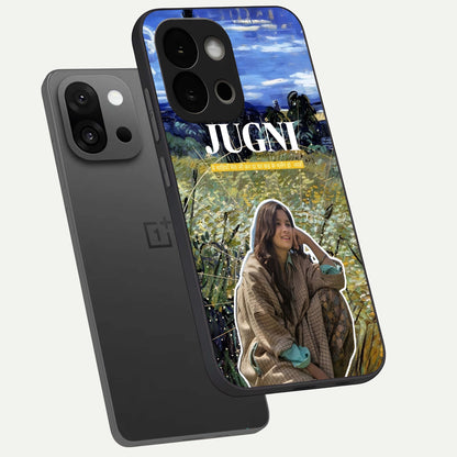  Jugni Soul Vibes phone case For OnePlus 13S showing premium glass back cover with detailed artwork