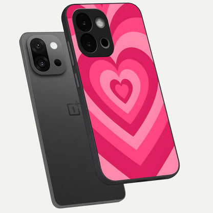  Layered Love Hearts phone case For OnePlus 13S showing premium glass back cover with detailed artwork