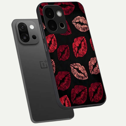  Midnight Kiss Love phone case For OnePlus 13S showing premium glass back cover with detailed artwork