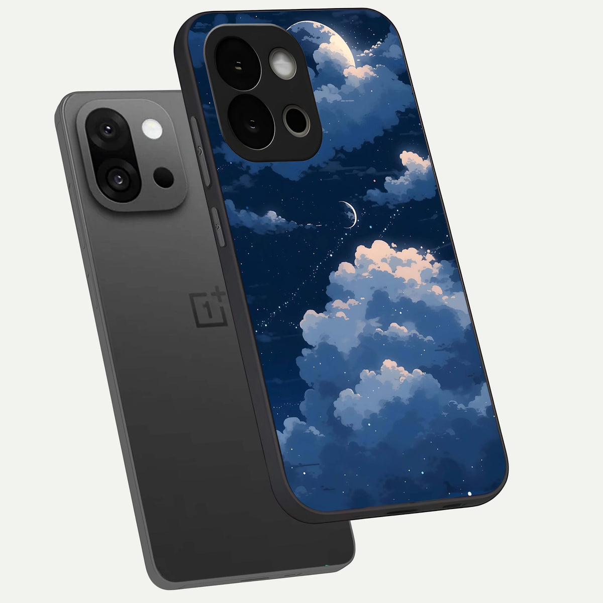  Moon Dream Haze phone case For OnePlus 13S showing premium glass back cover with detailed artwork