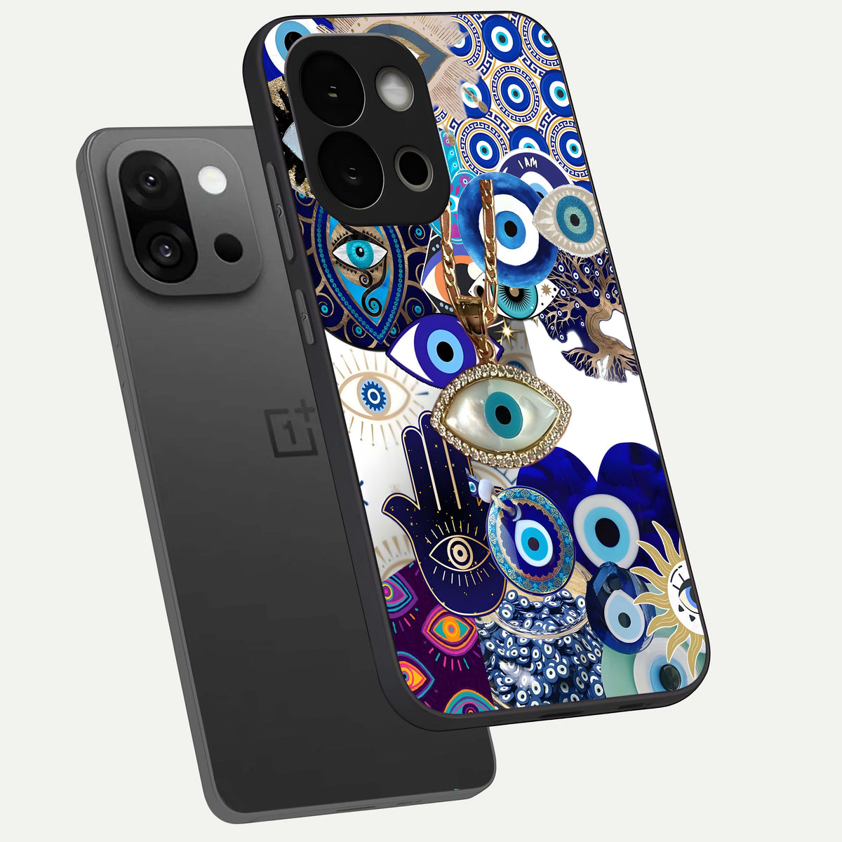  Mystic Charm Eye phone case For OnePlus 13S showing premium glass back cover with detailed artwork
