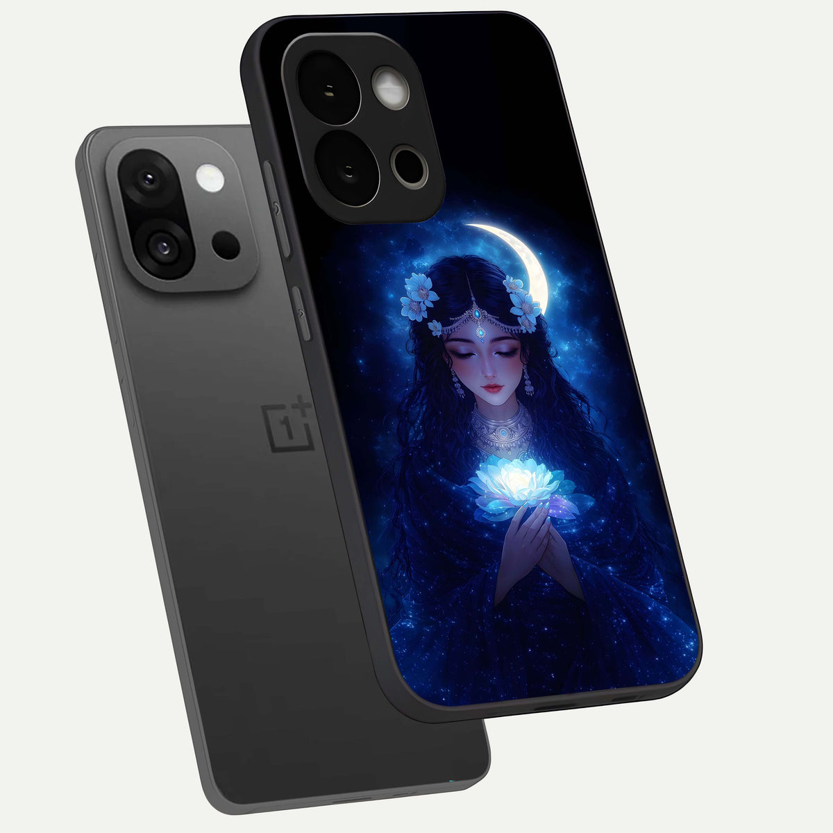  Mystic Moon Queen phone case For OnePlus 13S showing premium glass back cover with detailed artwork