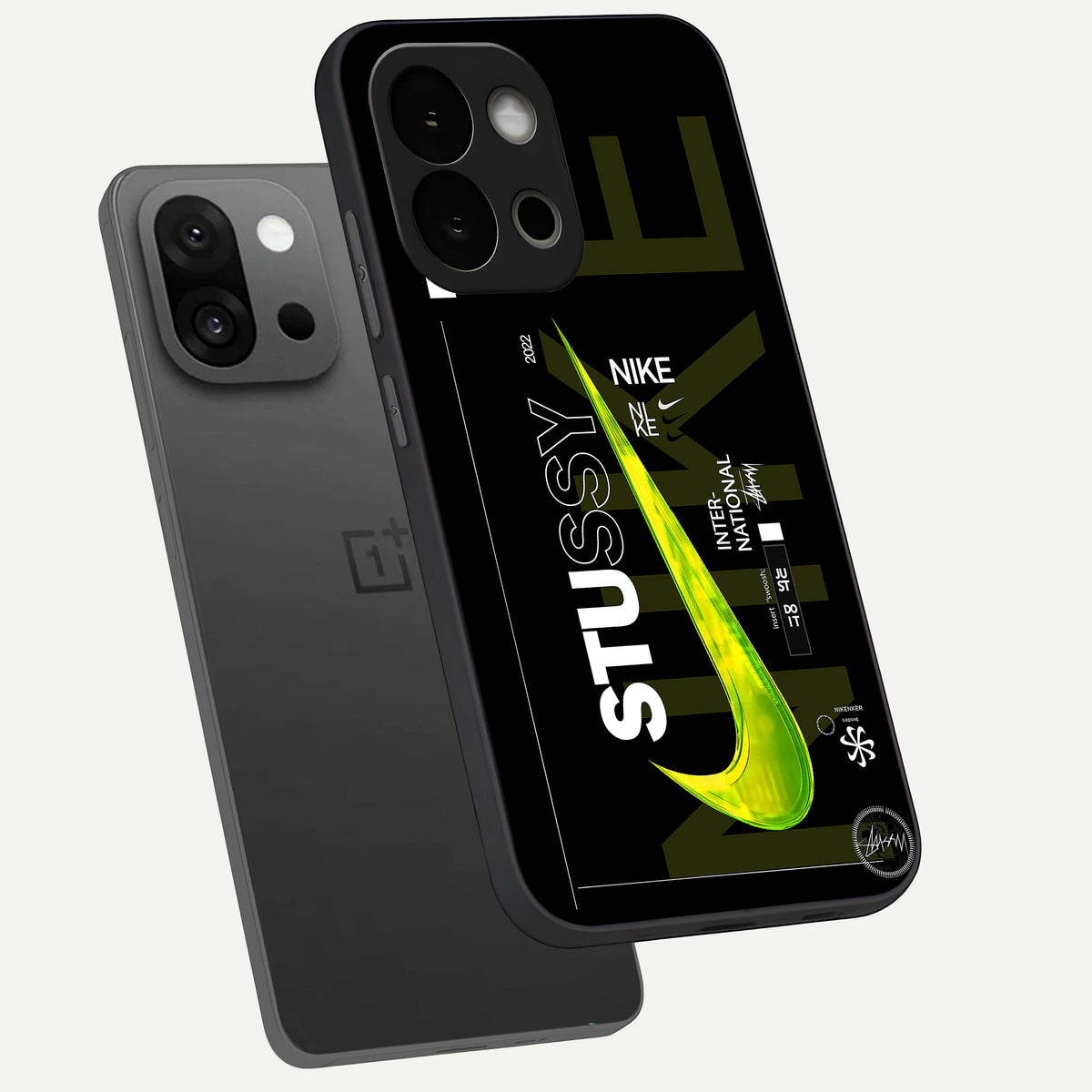  Neon Street Edition phone case For OnePlus 13S showing premium glass back cover with detailed artwork