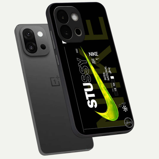  Neon Street Edition phone case For OnePlus 13S showing premium glass back cover with detailed artwork